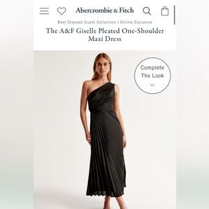 NWT Abercrombie & Fitch Pleated One-Shoulder Dress - XSP